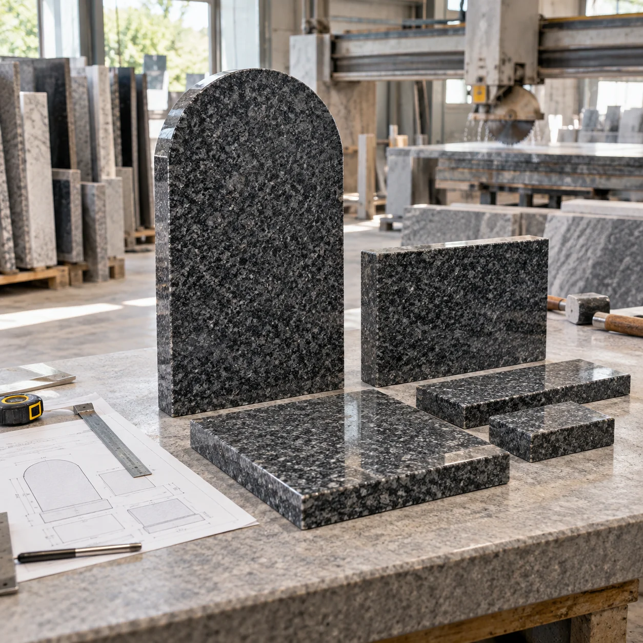 Granite cut-to-size units produced to a shop drawing