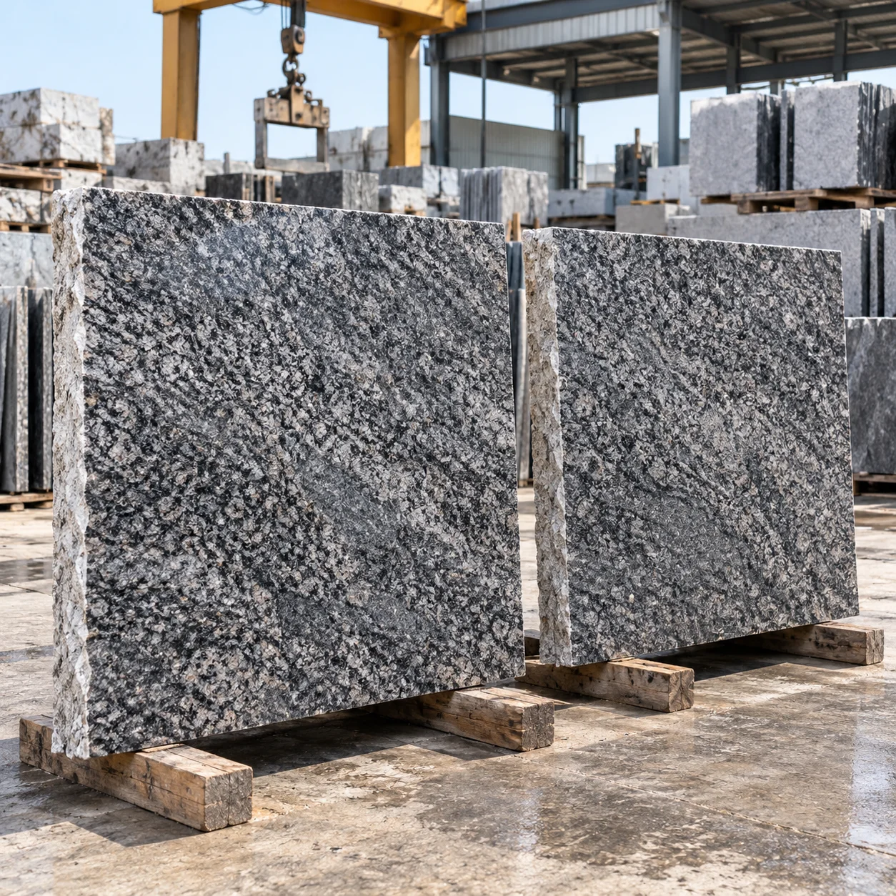 Granite cutter slabs cut to working size