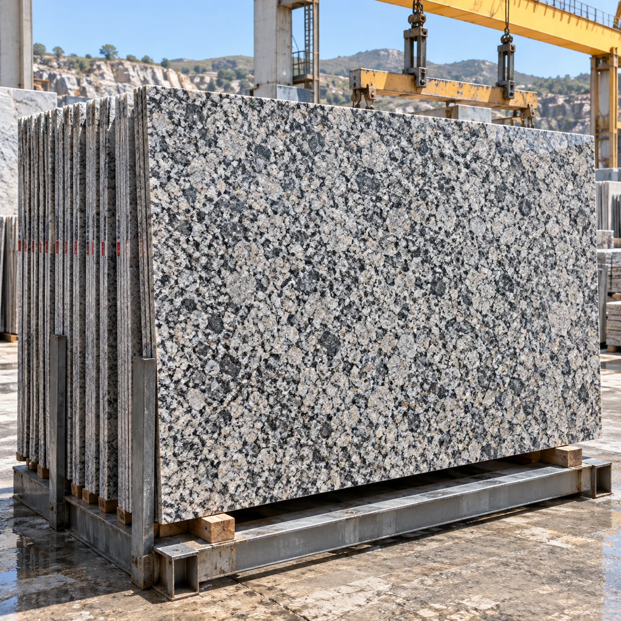 Large format granite gangsaw slab