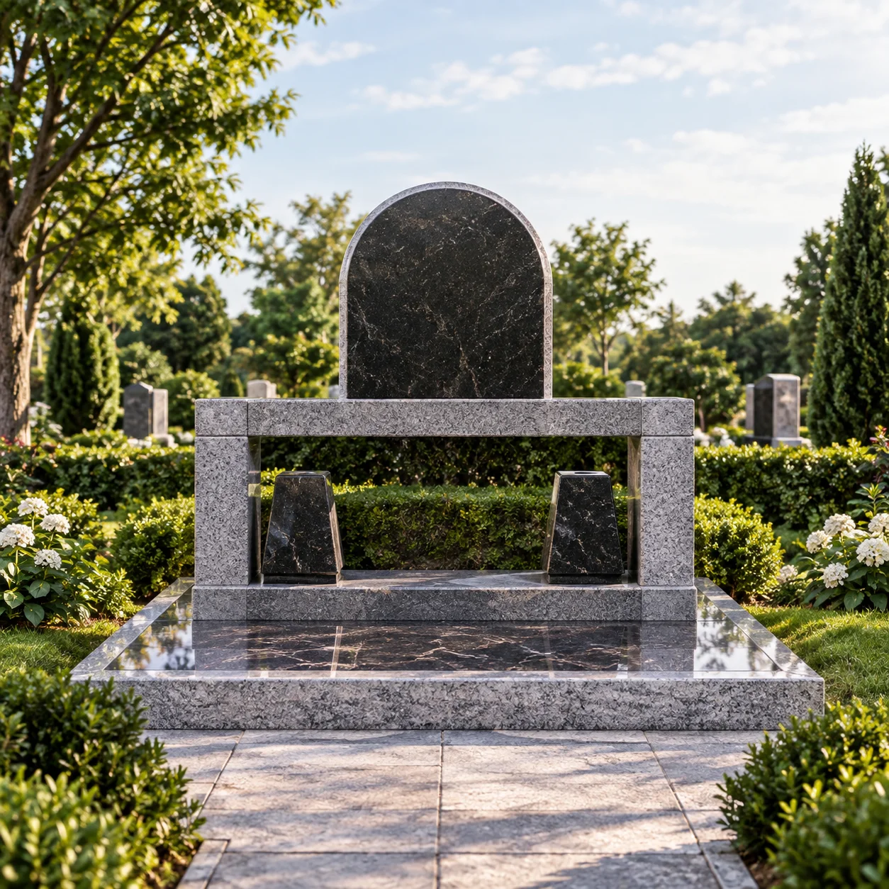 Whole-plot memorial sets supplied by Raghav Natural Stones